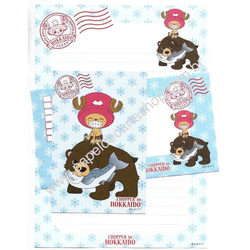 Conjunto de Papel de Carta One Piece Chopper In HOKKAIDO JAPAN