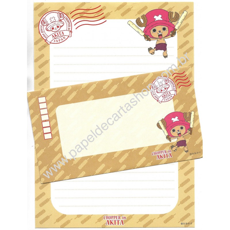 Conjunto de Papel de Carta One Piece Chopper In Akita Japan