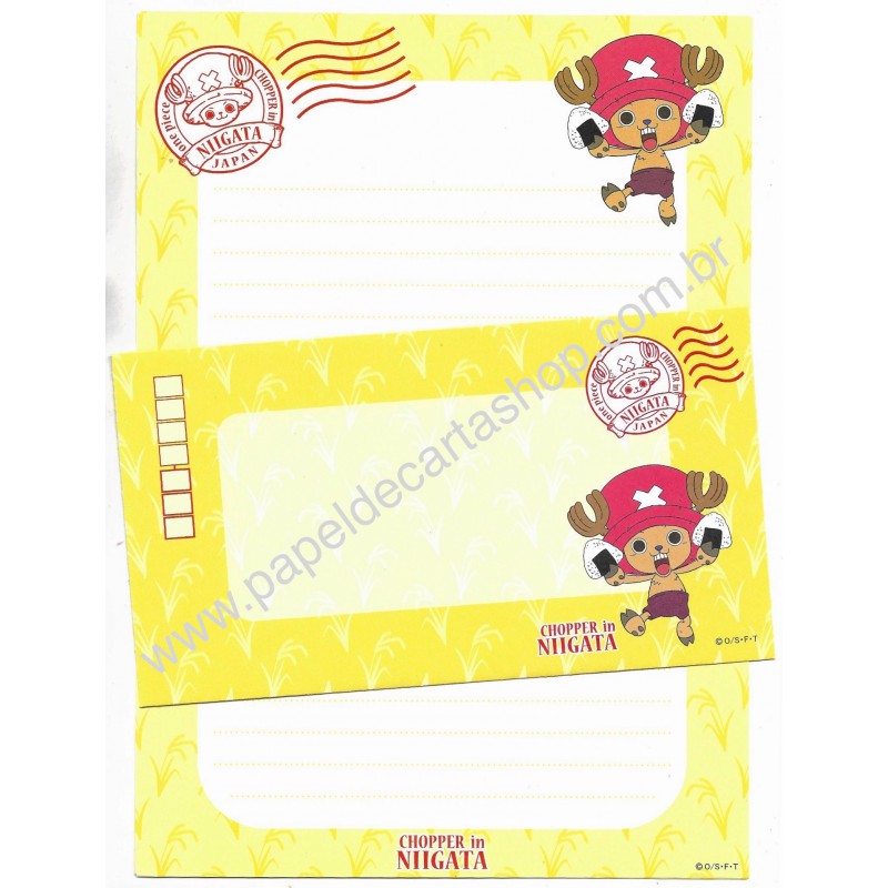 Conjunto de Papel de Carta One Piece Chopper In Niigata Japan