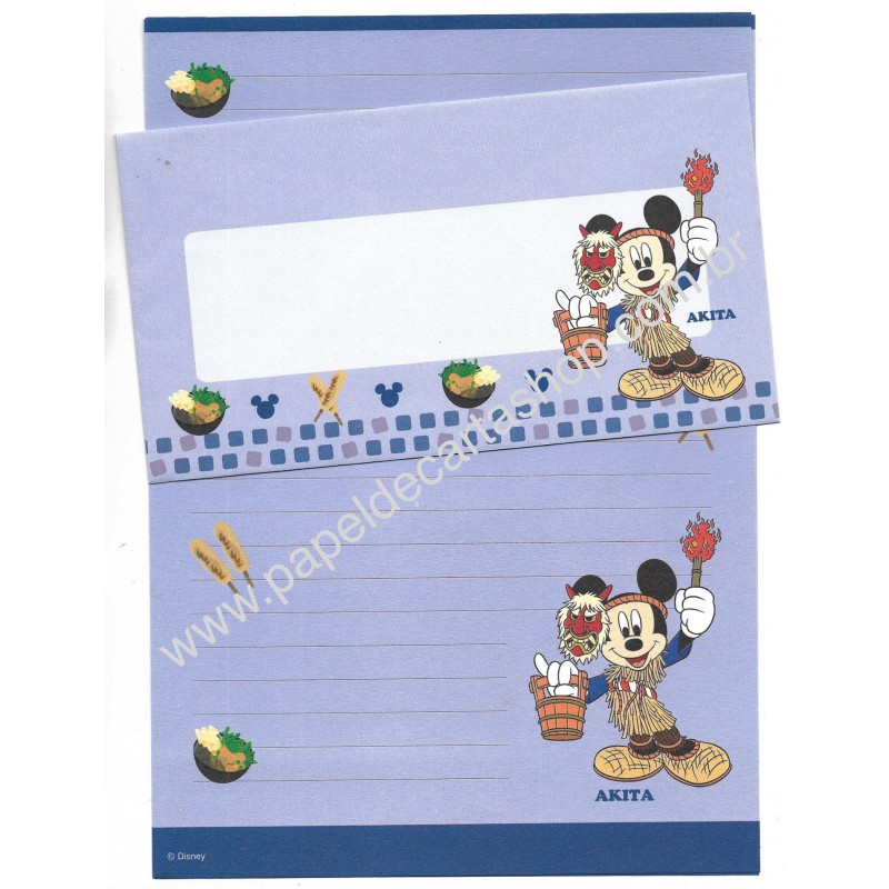 Conjunto de Papel de Carta Disney Regional Japão Akita