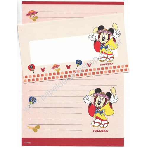 Conjunto de Papel de Carta Disney Regional Japão Fukuoka