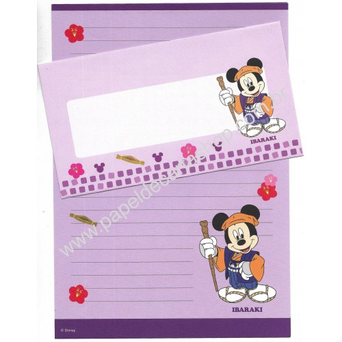 Conjunto de Papel de Carta Disney Regional Japão Ibaraki