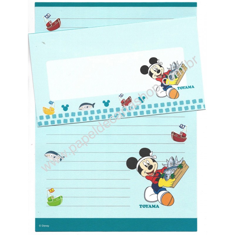 Conjunto de Papel de Carta Disney Regional Japão Toyama