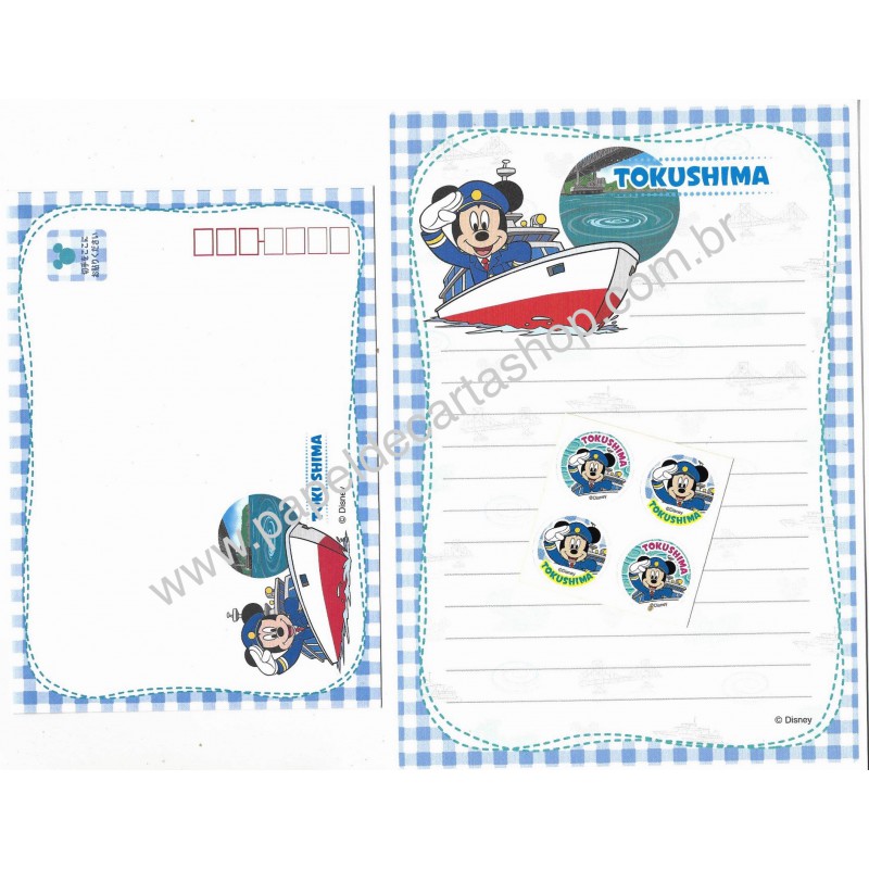 Conjunto de Papel de Carta Disney Regional III Japão Tokushima