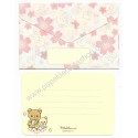 Ano 2016. Conjunto de Papel de Carta Rilakkuma Dourado CAZ San-X