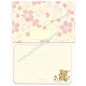 Ano 2016. Conjunto de Papel de Carta Rilakkuma Dourado CRS San-X