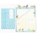 Conjunto de Papel de Carta Importado Palette Lhamas - San-X