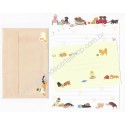 Conjunto de Papel de Carta Importado Palette Dogs - San-X