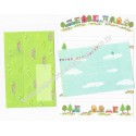 Conjunto de Papel de Carta Importado Palette Village - San-X