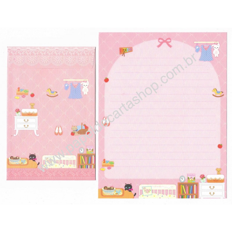 Conjunto de Papel de Carta Importado Palette Sweet Dreams - San-X