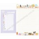 Conjunto de Papel de Carta Importado Palette Sweet Street CLL San-X