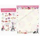 Conjunto de Papel de Carta Importado Palette Macarons - San-X