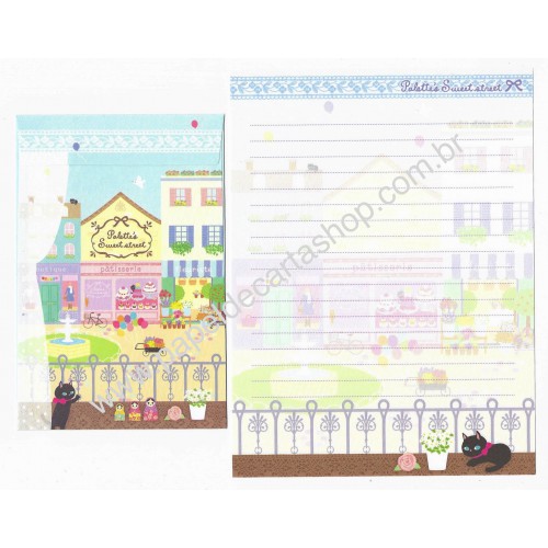 Conjunto de Papel de Carta Importado Palette Fleuriste - San-X