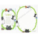 Conjunto de Papel de Carta Importado Kutusita Nyanko Clover 3 - San-X Japan