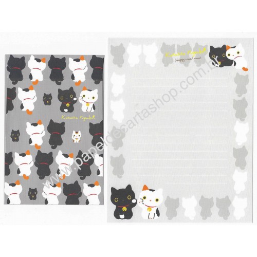 Conjunto de Papel de Carta Importado Kutusita Nyanko Recipes - San-X Japan