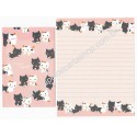 Conjunto de Papel de Carta Importado Kutusita Nyanko Happy Come (CRS) - San-X Japan