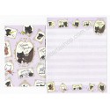 Conjunto de Papel de Carta Importado Kutusita Nyanko Piano CLL - San-X Japan