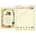 Conjunto de Papel de Carta Importado Kutusita Nyanko Recipes - San-X Japan