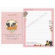 Conjunto de Papel de Carta Importado Kutusita Nyanko Recipes 5 - San-X Japan