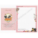 Conjunto de Papel de Carta Importado Kutusita Nyanko Recipes 5 - San-X Japan