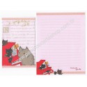 Conjunto de Papel de Carta Importado Kutusita Nyanko Recipes 7 - San-X Japan