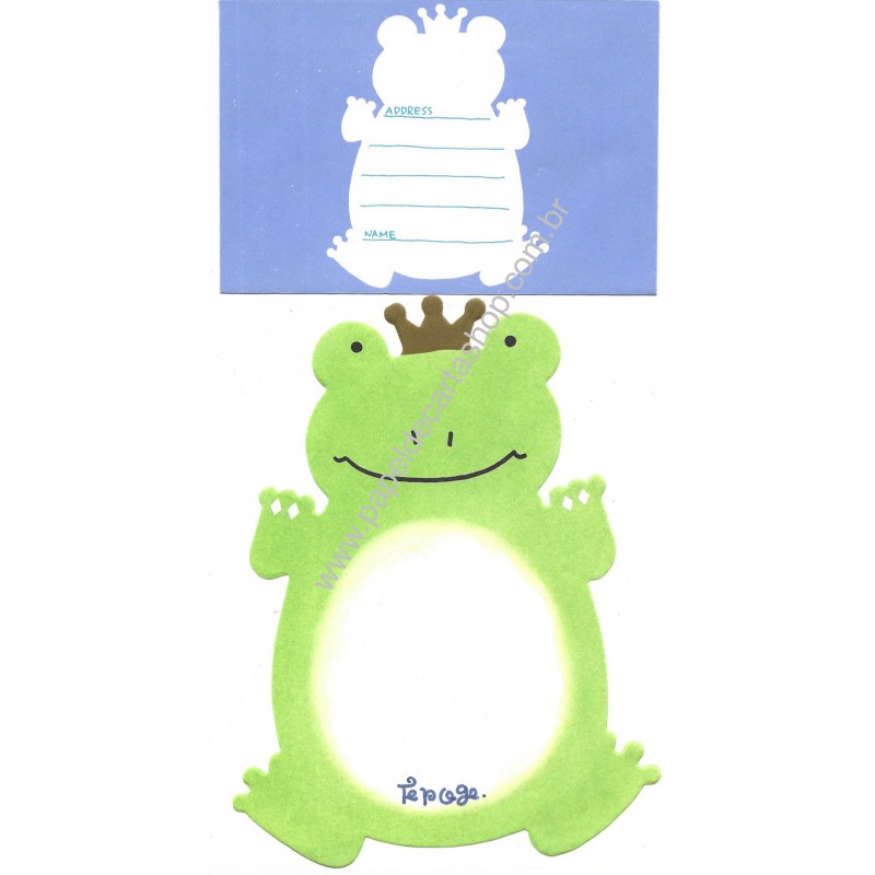 Conjunto de Papel de Carta Importado Alpha Point The King The Frog DC