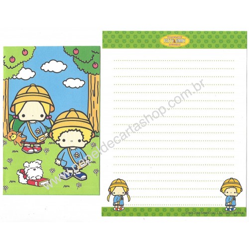 Ano 2003. Kit 4 Conjuntos de Papel de Carta Patty & Jimmy Sanrio