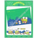 Ano 1993. Conjunto de Papel de Carta Keroppi Welcome Sanrio