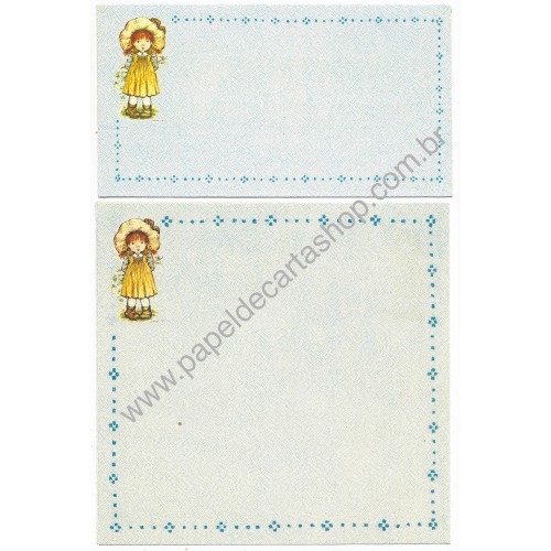 Conjunto de Papel de Carta Antigo Importado Sarah Kay CAZ1