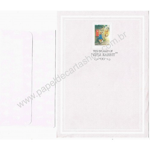 Conjunto de Papel de Carta ANTIGO Importado Peter Rabbit (CRS)