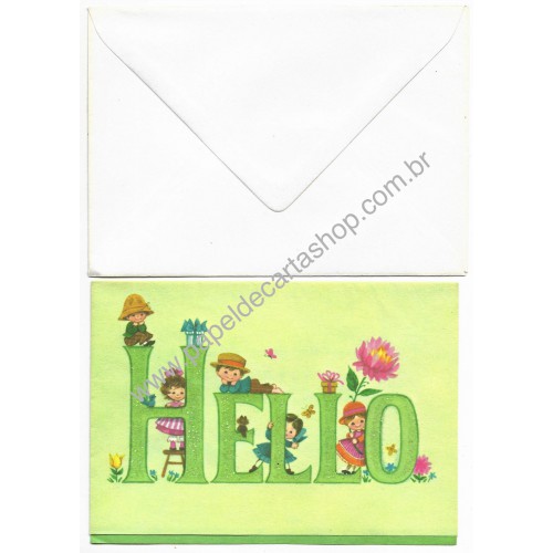 Notelette Antigo Importado Lovables Hello CVD Crest