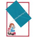 Conjunto de Papel de Carta Antigo B Raggedy Ann The Bobbs-Merrill Co