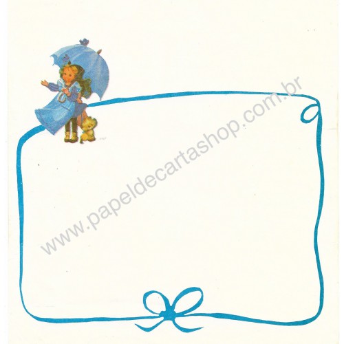 Papel de Carta Antigo Barbi Sargent Miss Blue 1