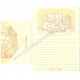 Conjunto de Papel de Carta Antigo Chatty Mate Tombow Japan