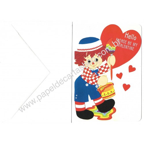 Kit 3 Notecards Importados Raggedy Ann Valentines II Hallmark