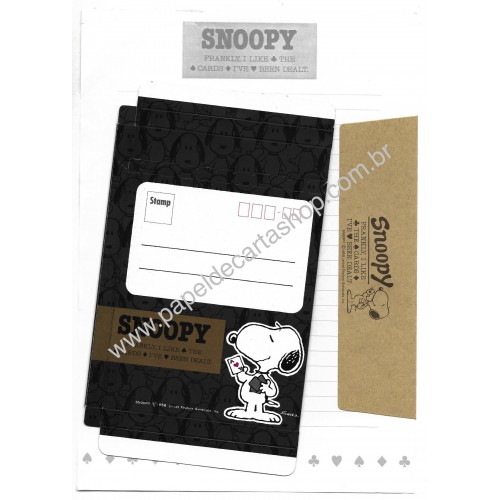 Conjunto de Papel de Carta Original Antigo Snoopy Cards Hallmark