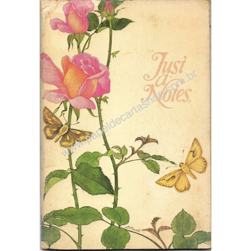 Pasta de Postalettes Antigos Just a Notes Butterfly LKPowell Current