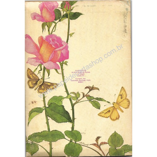 Pasta de Postalettes Antigos Just a Notes Butterfly LKPowell Current