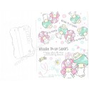 Ano 2015. Kit 2 Conjuntos de Papel de Carta Little Twin Stars Happy T Sanrio