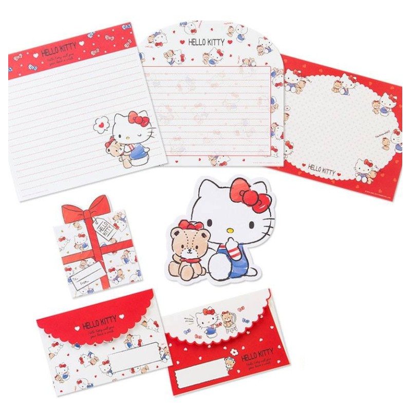 Ano 2017. Kit 2 Conjuntos de Papel de Carta Hello Kitty Sanrio