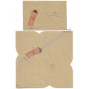 Conjunto de Papel de Carta Antigo Flubby Girl St. House Japan