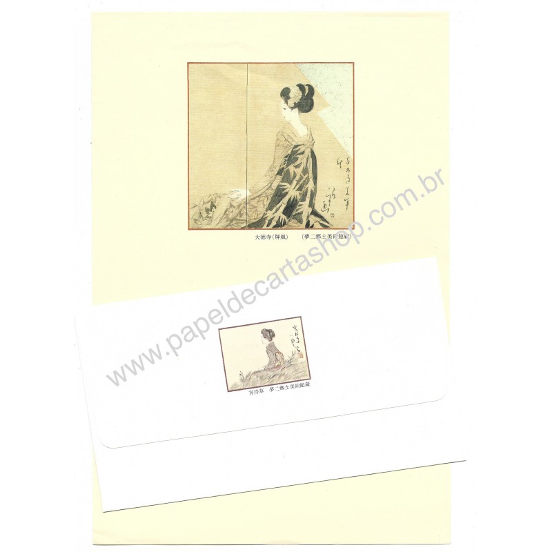 Conjunto de Papel de Carta Antigo (Vintage) GUEIXA 02 JPN