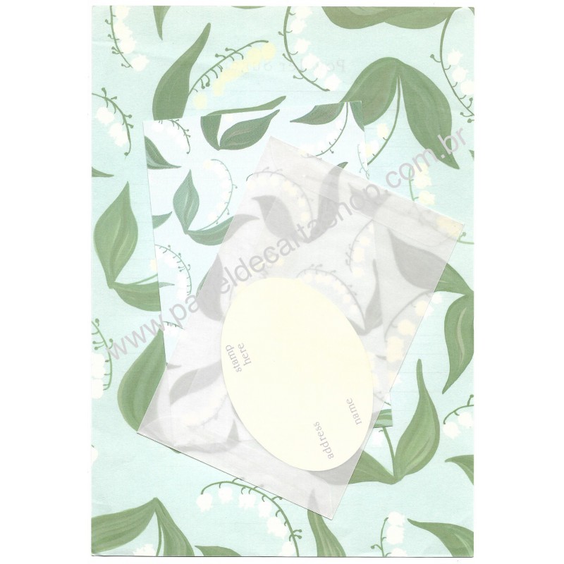 Conjunto de Papel de Carta Antigo (Vintage) Powder Sugar CVD YUKARI