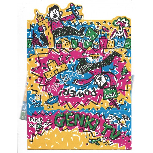 Conjunto de Papel de Carta Antigo (Vintage) Power Genki TV NTV JAPAN