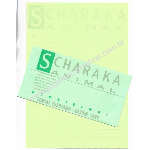 Conjunto de Papel de Carta Antigo (Vintage) Scharaka Animal Japan