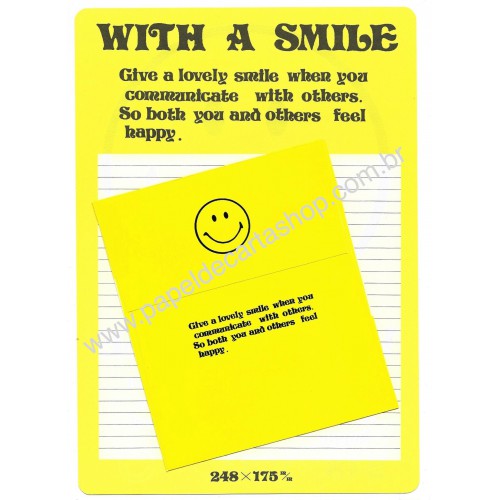 Conjunto de Papel de Carta Antigo (Vintage) With A Smile JAPAN