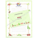 Conjunto de Papel de Carta Antigo A Delicious Mail JAPAN