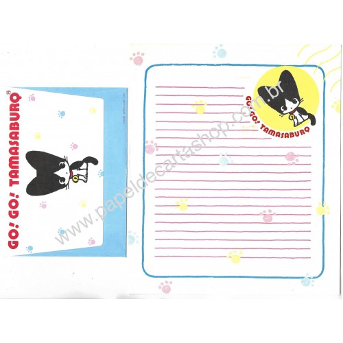 Conjunto de Papel de Carta Vintage Go Go Tamasaburq JAPAN