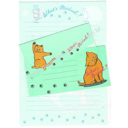Conjunto de Papel de Carta Vintage What's Michael JAPAN