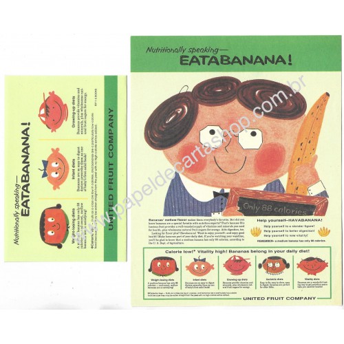 Conjunto de Papel de Carta Vintage Eatabanana JAPAN
